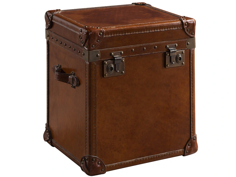Cube Vintage Leather Mayfair Steamer Trunk 1