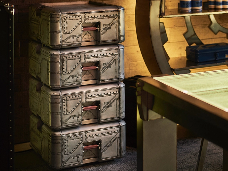 Metal Aluminium Sheet Side Cabinets with a Sense of Design Storage Cabinet Living Room 1