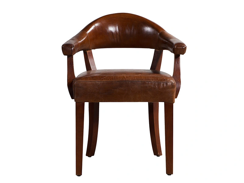 Wood Frame Leather Seating Chair 1