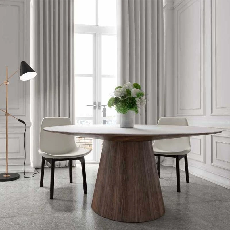 Round Oak Wood Dining Table with A Sense of Design Modern Round Dining Table Set 6 Seater 1