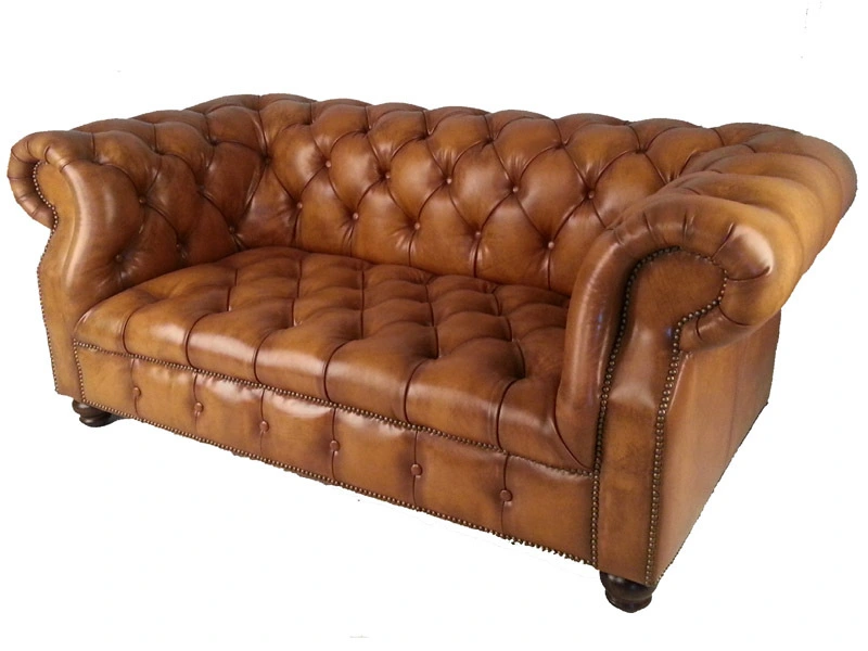 Brown Vintage Leather Chesterfield Sofa 1