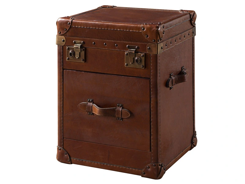 Vintage Leather Mayfair Steamer Trunk 1