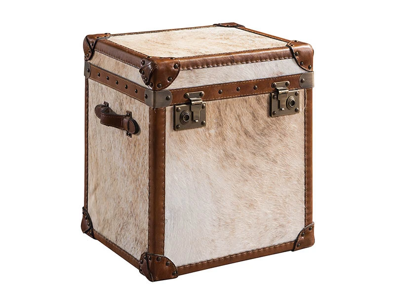 Antique Pony Skin Leather Trunk 1