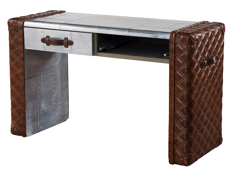 Vintage Leather Aviator Side Desk 1
