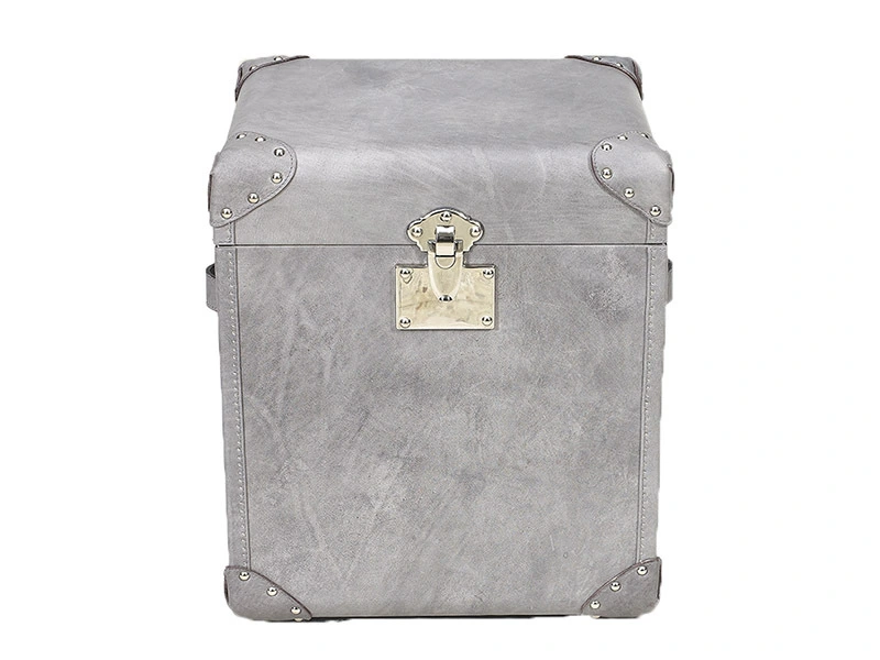 Grey Retro Leather Crux Trunk 1