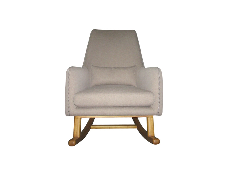 Antique Glider Rocking Chair With Ash Wood Legs And Armrest For Living Room Balcony Leisure Area 1