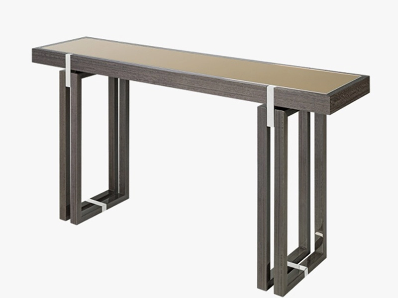 French Style Stainless Steel Metal Base Vintage Antique Console Table Hallway Entrance Console Table With Artificial Marble Top 1