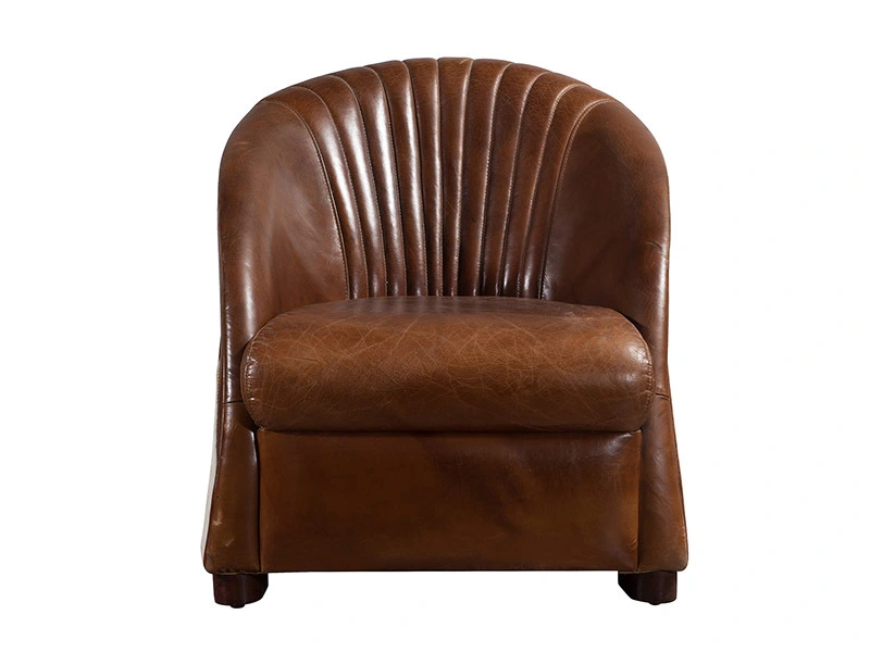 Vintage Leather Saddle Armchair 1