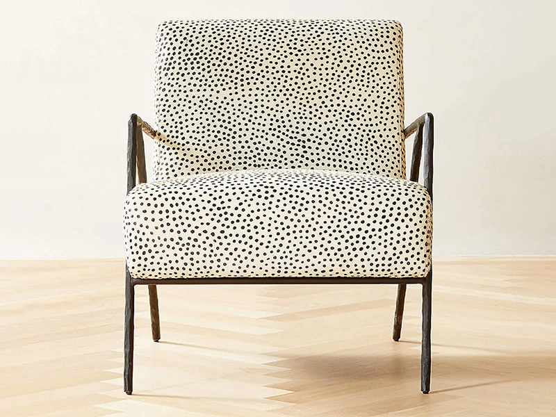 Imogene Dot Hair on Hide Lounge Chair1 1