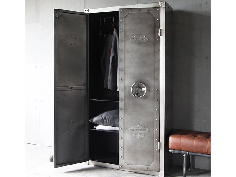 Antique Industrial Style Furniture Wardrobe Cabinet Hight Cabinet With 2 Doors 1