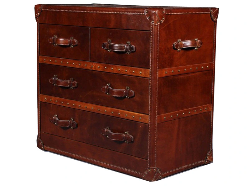 Leather Mayfair Steamer Trunk Chest 1