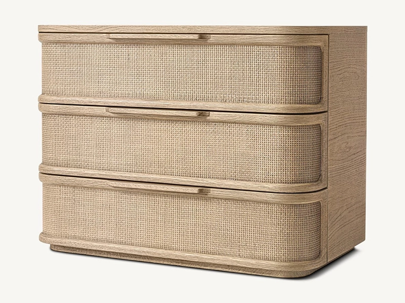 Oak Solid Wood Nightstand Faddish Modern Style Bedroom Nightstand 1