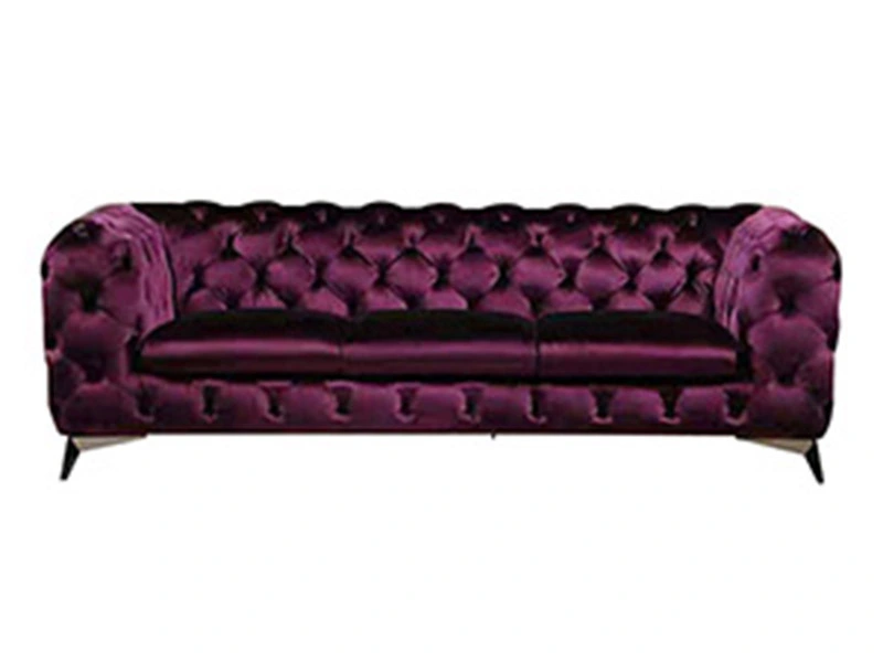 Square Genuine Leather Upholstered Button Single Accent Sofa For Hotel1 1