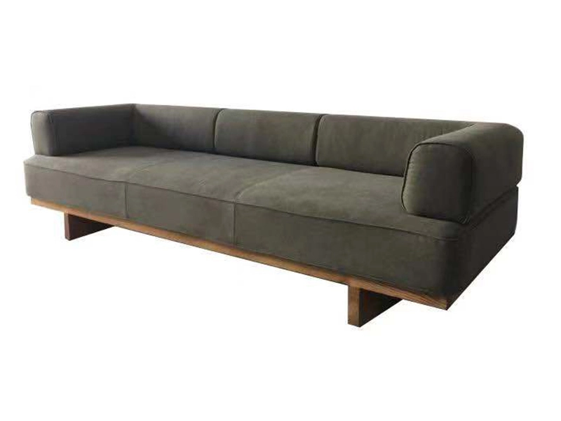 Solid Wood Leg Velvet 3 Seater Sofa 1