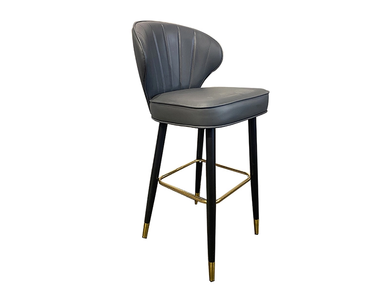 Modern Durable Bar Stool High Counter Bar Chair Bar Chair Stool Reliable Stable Structure Chair With Golden Leg 1