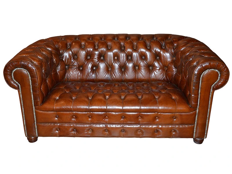 Antique Handmade Aged Leather Chesterfield Sofa 1