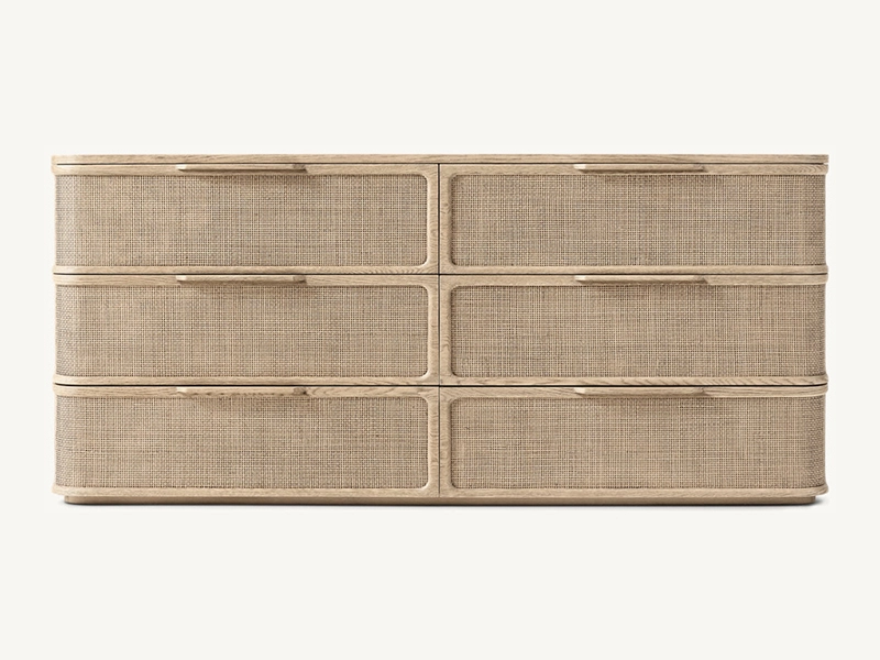 Oak Solid Wood Dresser Faddish Modern Style Bedroom Dresser 1