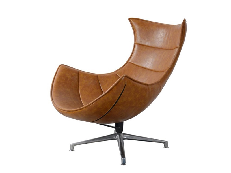 Modern Style Living Room Leisure High Back Cafe Leather Recliner Leisure Lounge Chaise Chair For Living Room 1