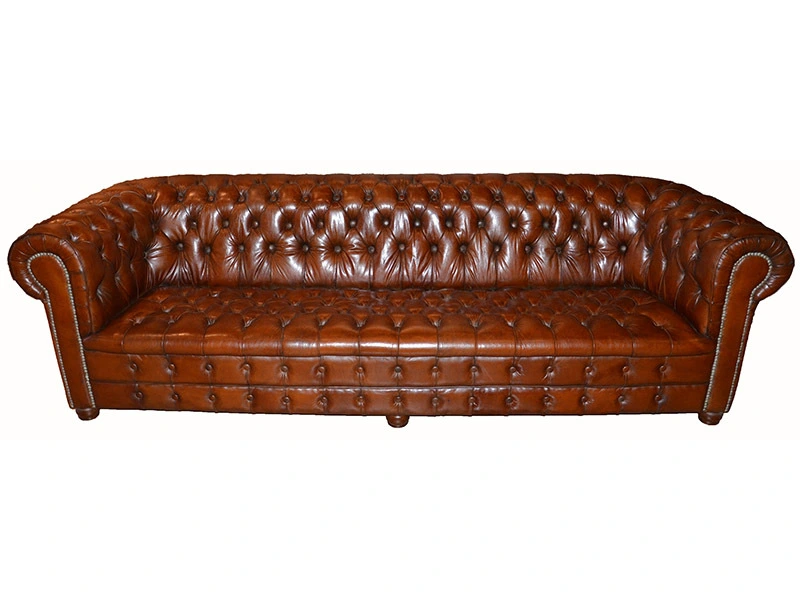 Vintage Baron Brown Chesterfield Sofa Set 1