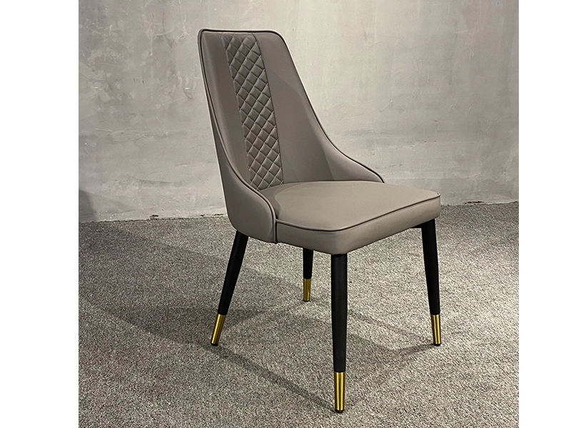 Pu Leather Cushion Metal Legs Leisure Kitchen Chair Morden Dining Chair For Restaurant Living Room Chairs 1
