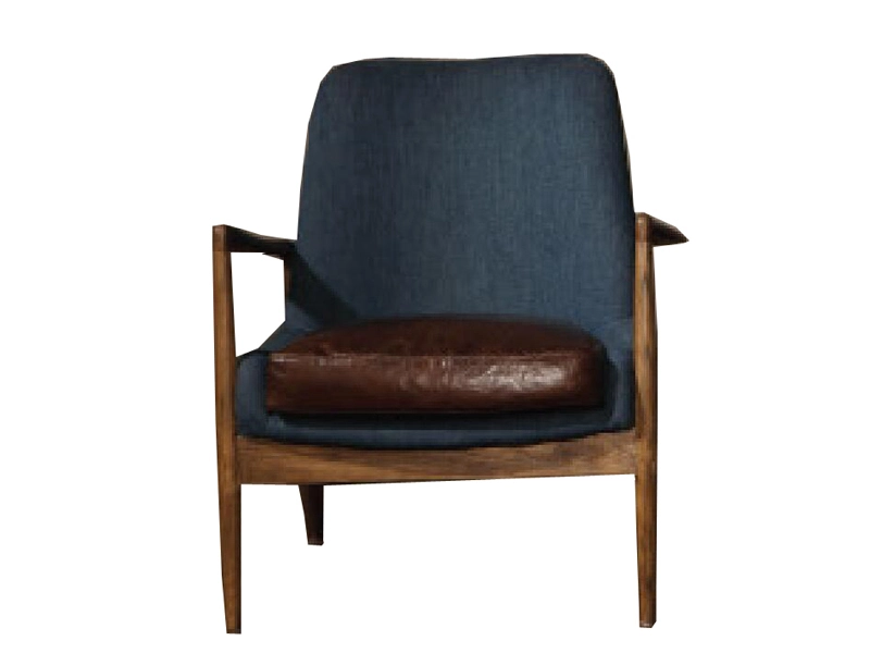 Jean Fabric Solid Wood Frame Chair 1