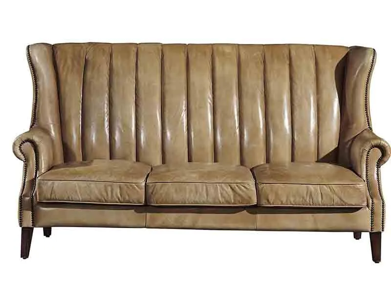 Hand-Made Leather Sofa Couch 1