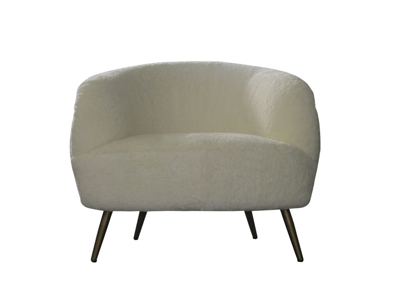 White Full Wool/Leather Living Room Chair Use In Balcony Restaurant Hotel Customized 1