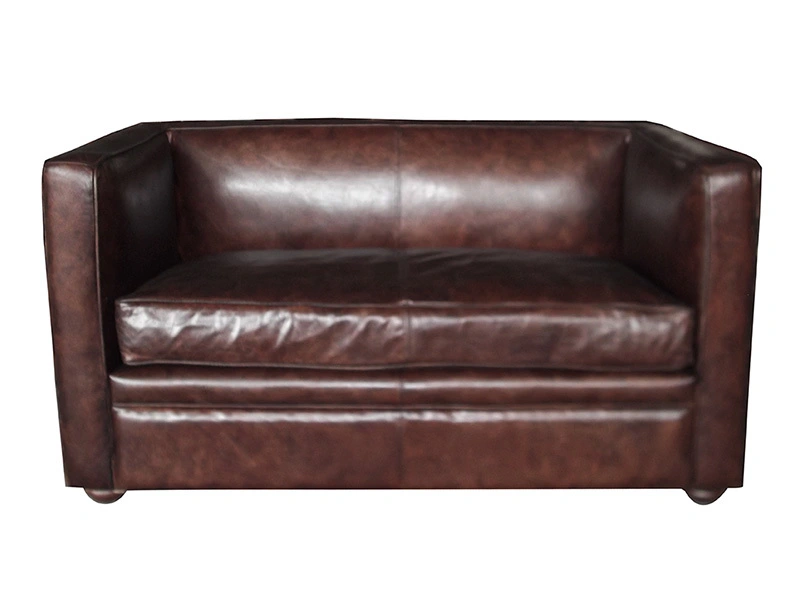 Vintage Brown Leather Furniture Sofa 1