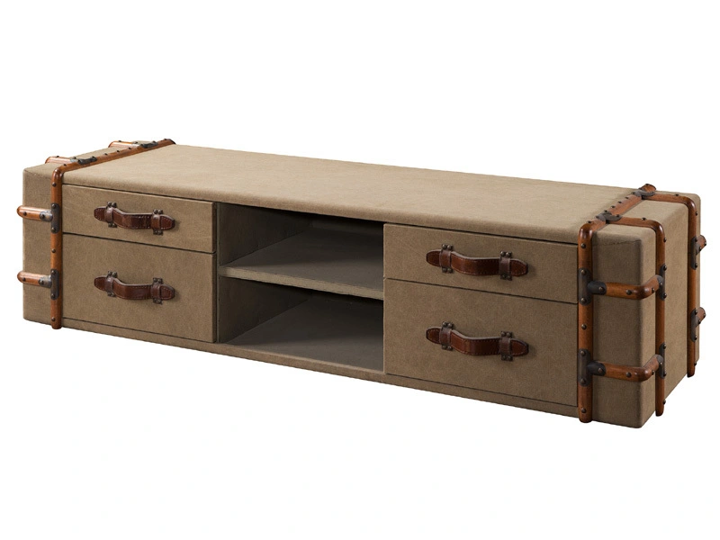 Antique Canvas TV Stand 1