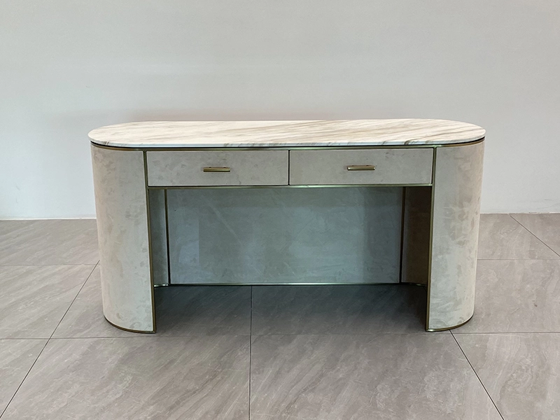 2020 Customized Italian Luxury Makeup Cabinet Marble Luxury Furniture Postmodern Makeup Table Design Bedroom Dressing Table 1