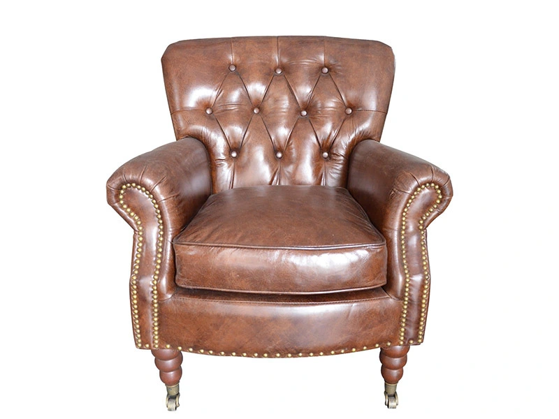 Vintage Chesterfield Professor Leather Chair 1