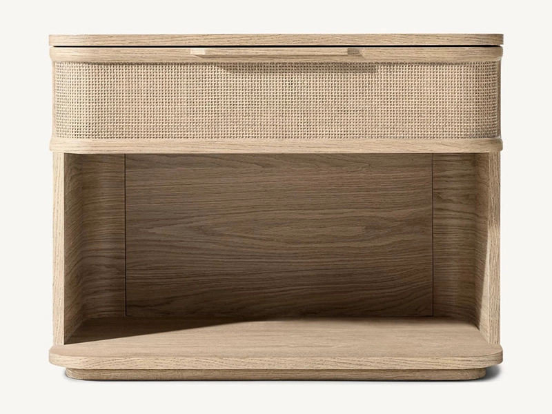 Oak Solid Wood Nightstand Faddish Modern Style Bedroom Nightstand1 1