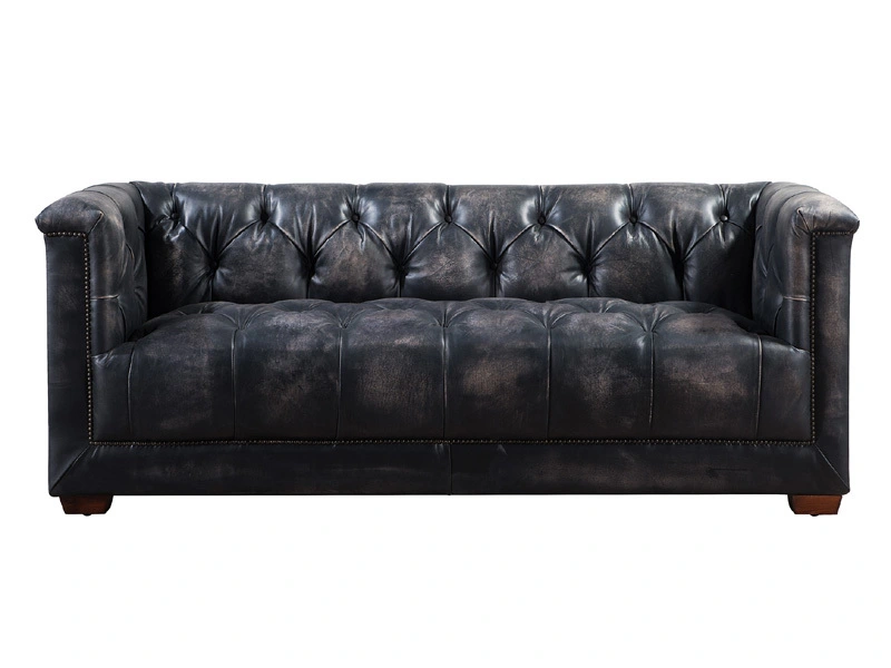 Antique Black Aviator Sofa 1