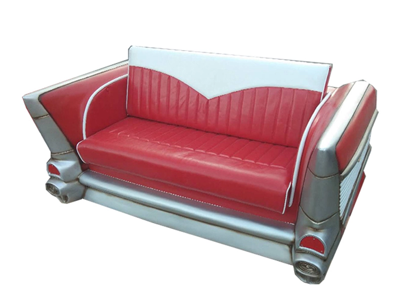Vintage Industrial Automobile Furniture Ambassador Car Sofa With Wheels Rustic Styled Antique Car Sofa 1