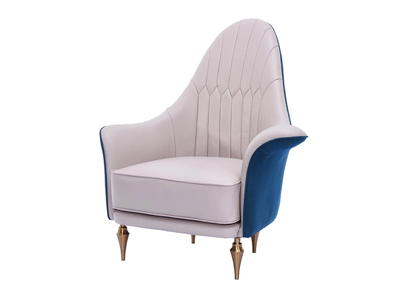 Modern Customized Luxury Armchair with Golden Legs 1