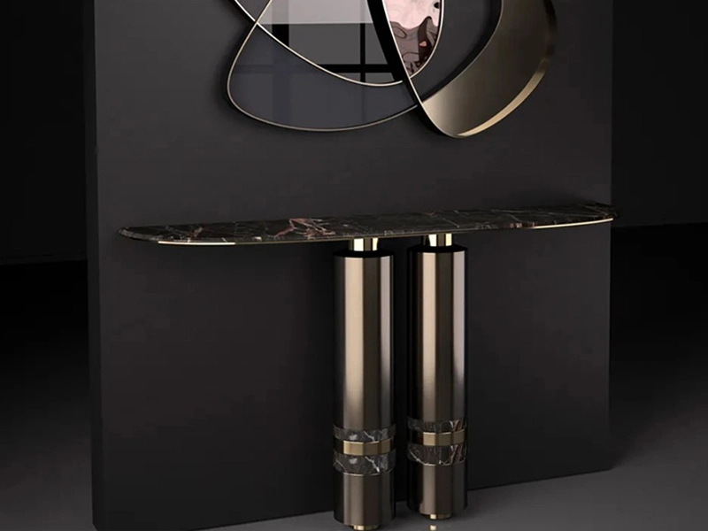 Modern Living Room Furniture Hallway Entrance Marble Top Console Table Hall Table Dining Table Set 1
