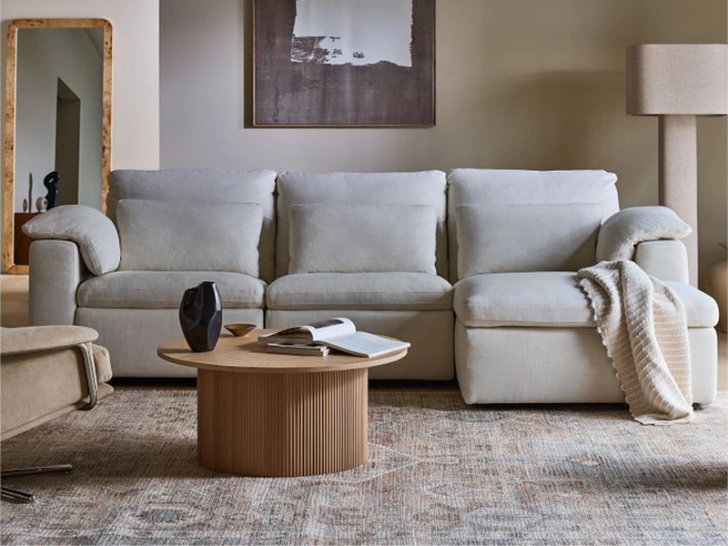 Marin 2-Piece Bumper Fabric Sectional Couch Sofa New Style Dalton Sectional Couch Sofa 1