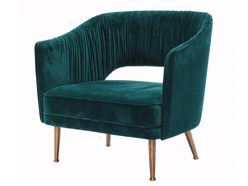 Golden Leg Luxury Modern Velvet Club Chair 1