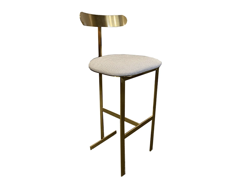 Home Furniture Modern PU Fabric Barstool Wooden Chairs High Bar Stool with Foot Rest 1