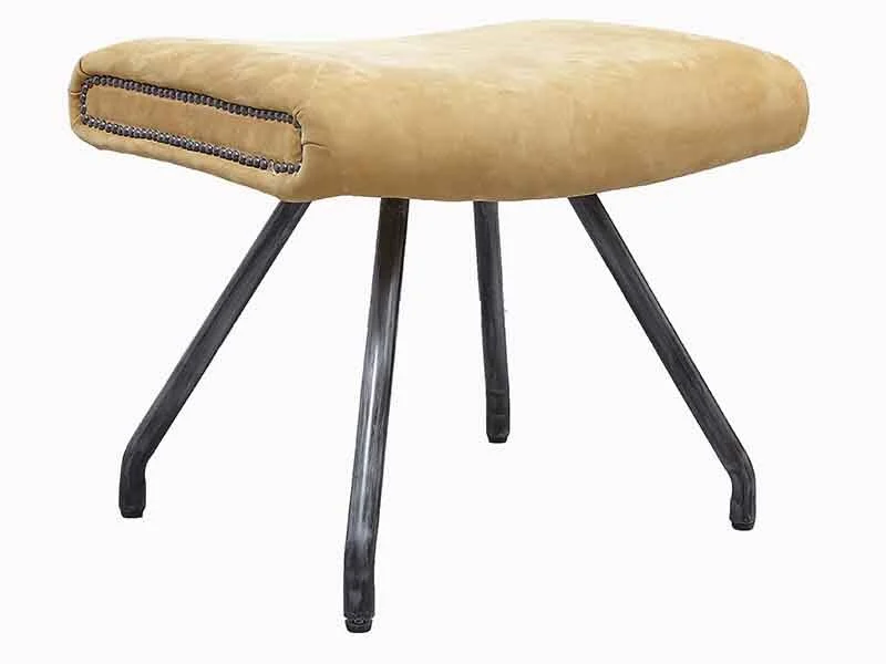 Vintage Genuine Leather Stool 1