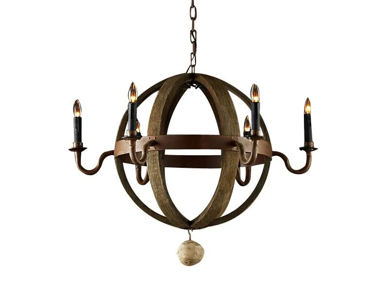 Wine Barrel Chandelier 1