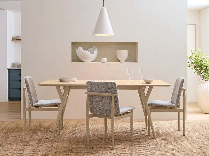 Expandable and Elegant Ash Wooden Dining Table Sustainably Living Room Dining Table1 1