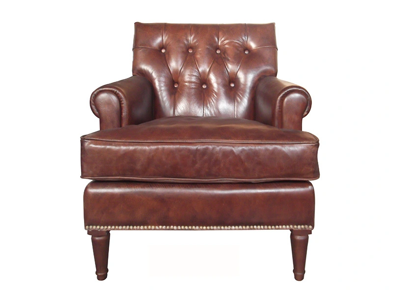 Retro Elegant Genuine Leather Professor Chair 1