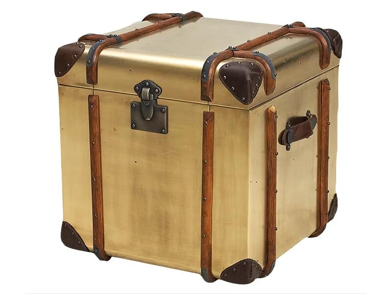 Vintage Brass Aviator Side Trunk 1