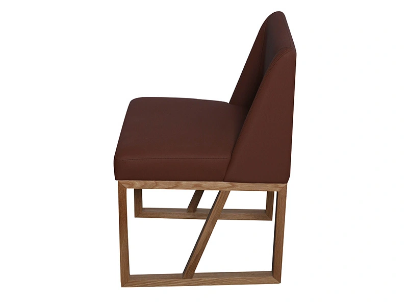 Luxury Oak Wood Base Fabric Desk Chair 1