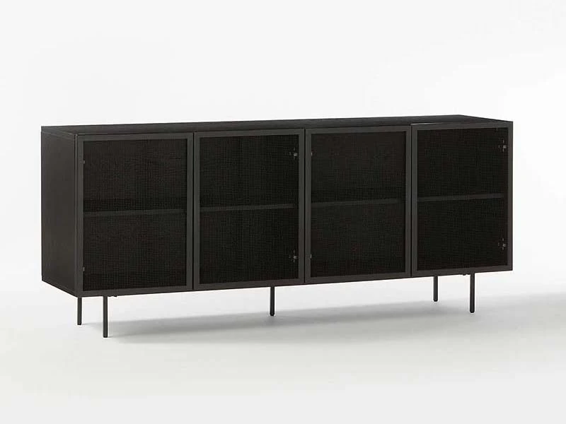 Trace Black Wire Mesh Credenza Cabinets Custom Size and Color Storage Cabinets1 1