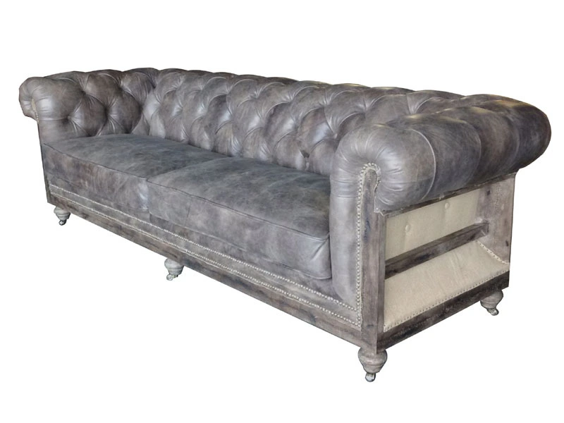 Architecture Back Tufted Back Chesterfield Sofa Set 1