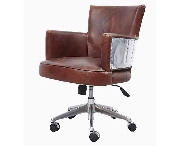 Swivel Aviator Armchair with Wheels 1