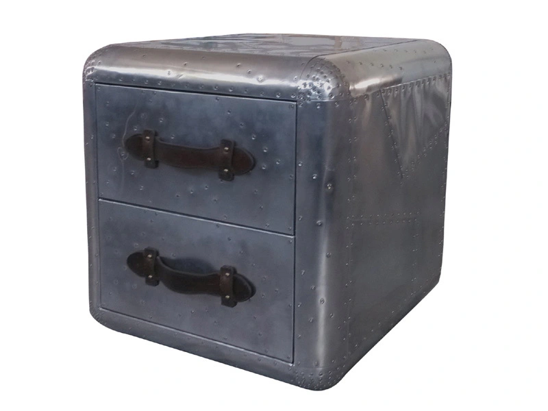 Vintage Leather Handle 2 Drawer Cube Richards Trunk 1