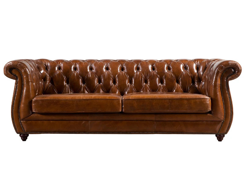 Chesterfield 3S Antique Leather Sofa 1